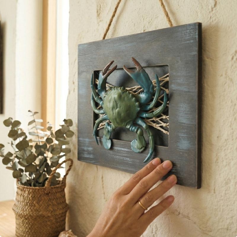 Resin Art Beach Theme - Decorações náuticas decorações parede lagosta/caranguejos, tema