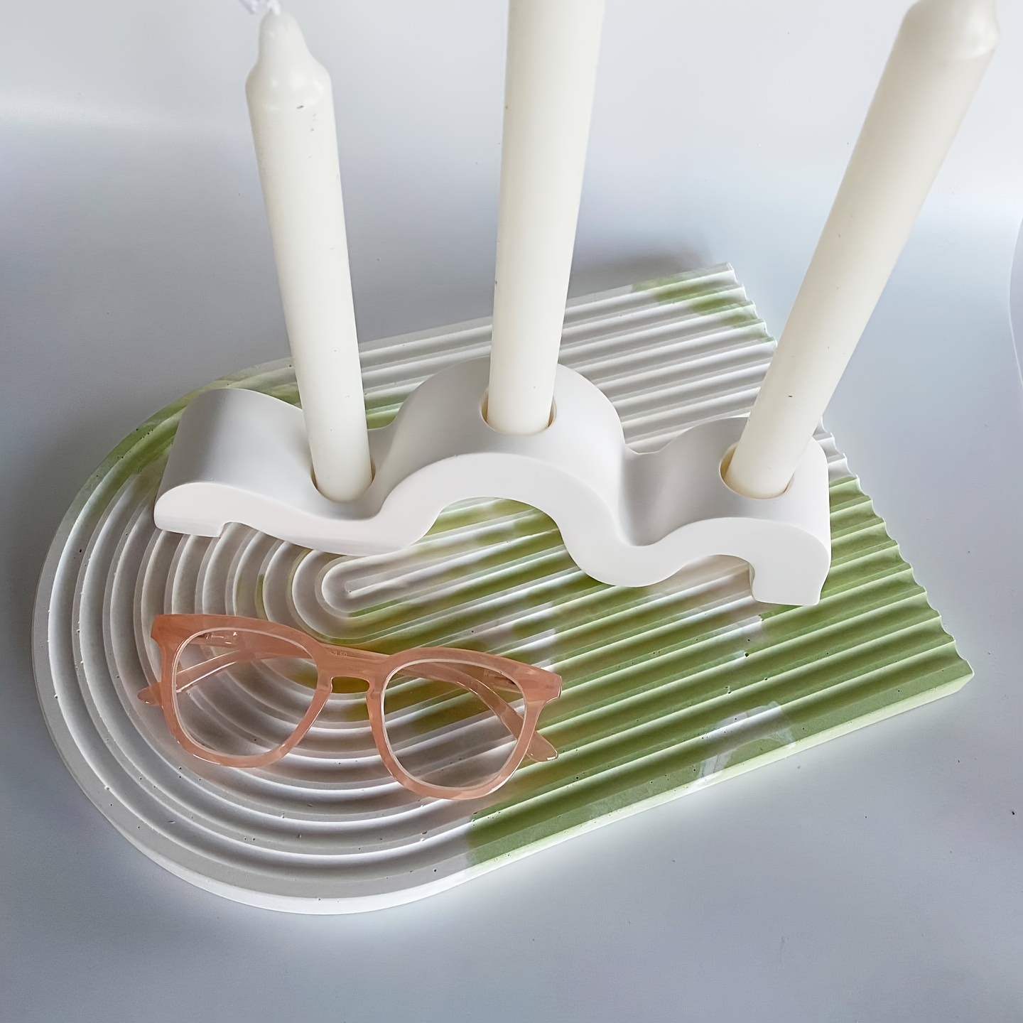 Resin Art Things - Molde de Silicone para Castiçal Curvo,