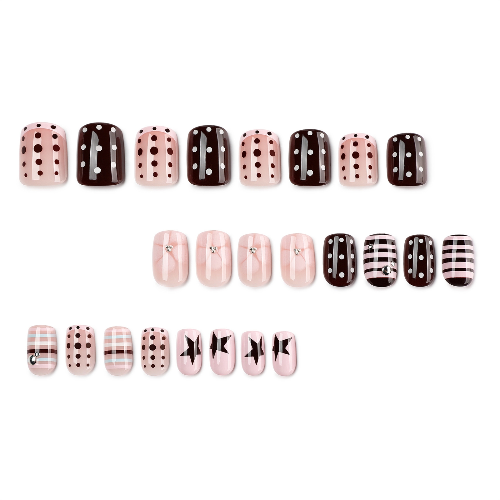 Resin Art Diy - Pontas de unhas postiças com padrão