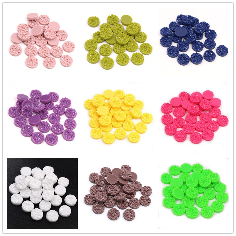 Resin Art Materials Wholesale - 40 peças cabochões druzy de resina