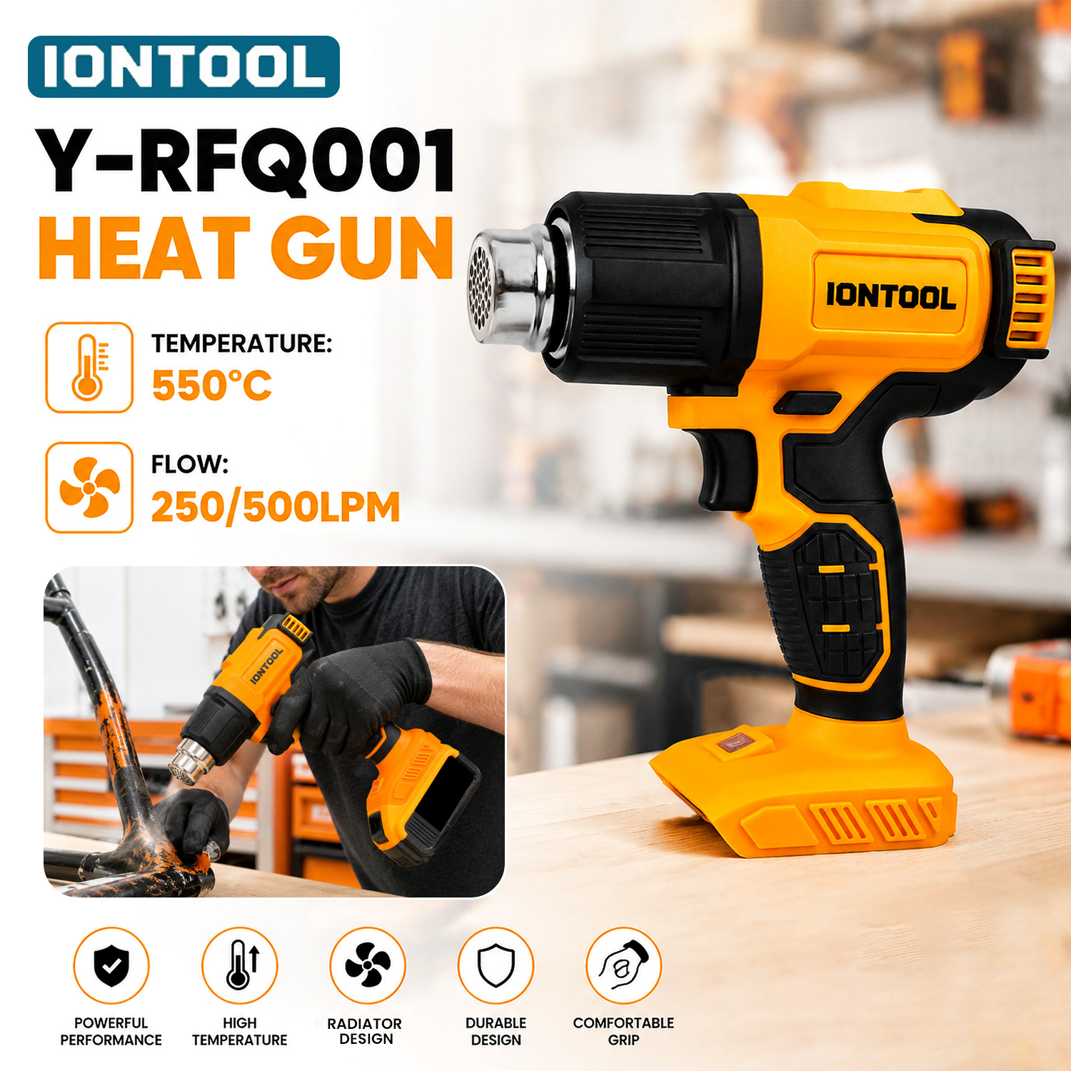 Resin Art Heat Gun - Pistola de Calor Sem Fio IONTOOL
