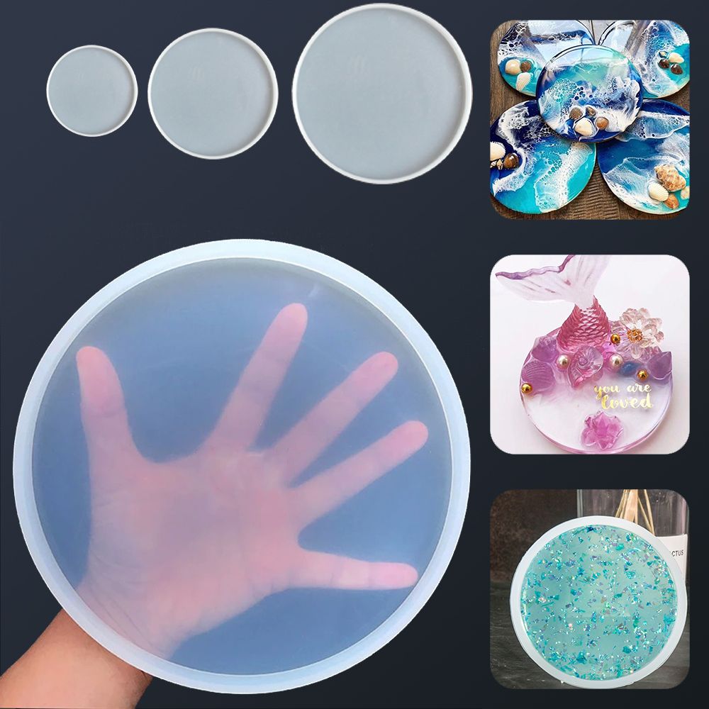 Resin Art Coasters - Silicone Resina Epóxi Coaster Fundição Moldes,