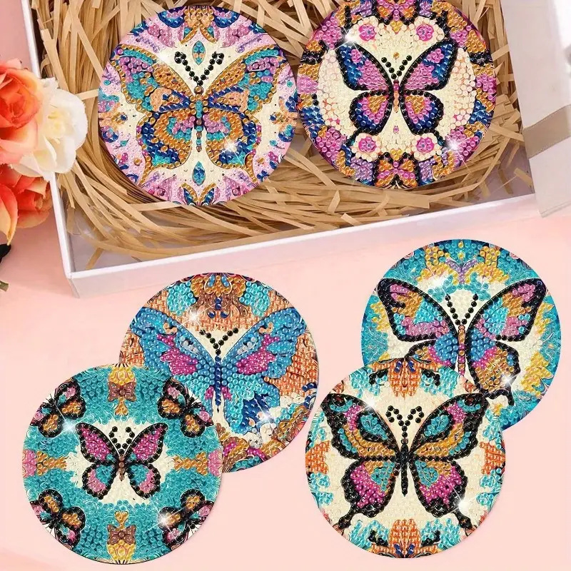 8 Peças de Porta-Copos de Pint - Resin Art Coasters avaliação e preço