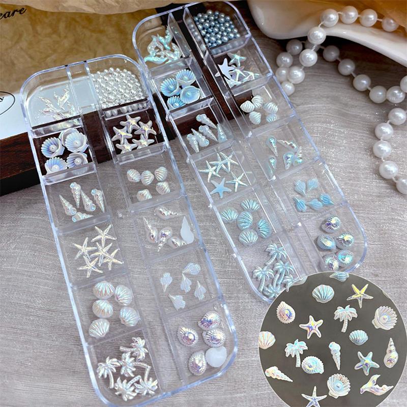 12 Grades de Decorações de Unh - Resin Art Beach Theme avaliação e preço