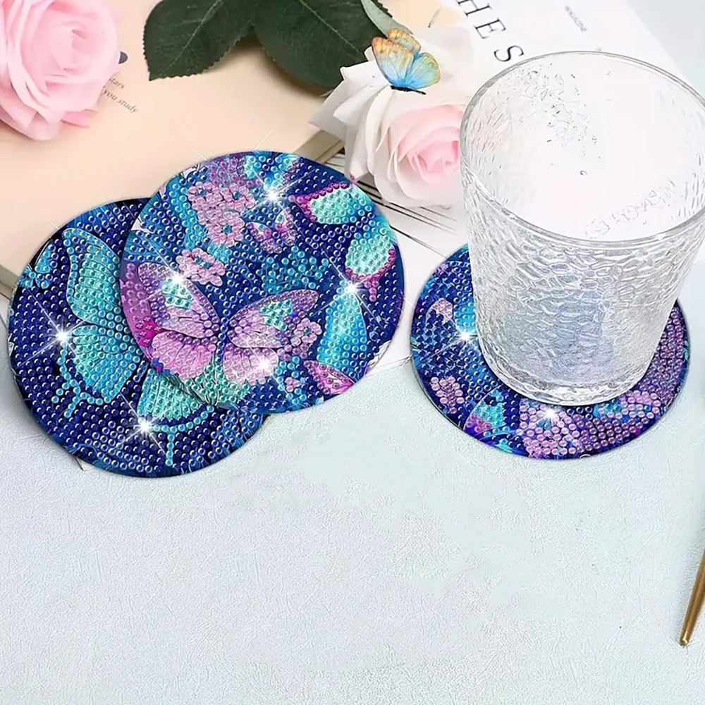 8 Porta-Copos de Pintura Diama - Resin Art Coasters avaliação e preço