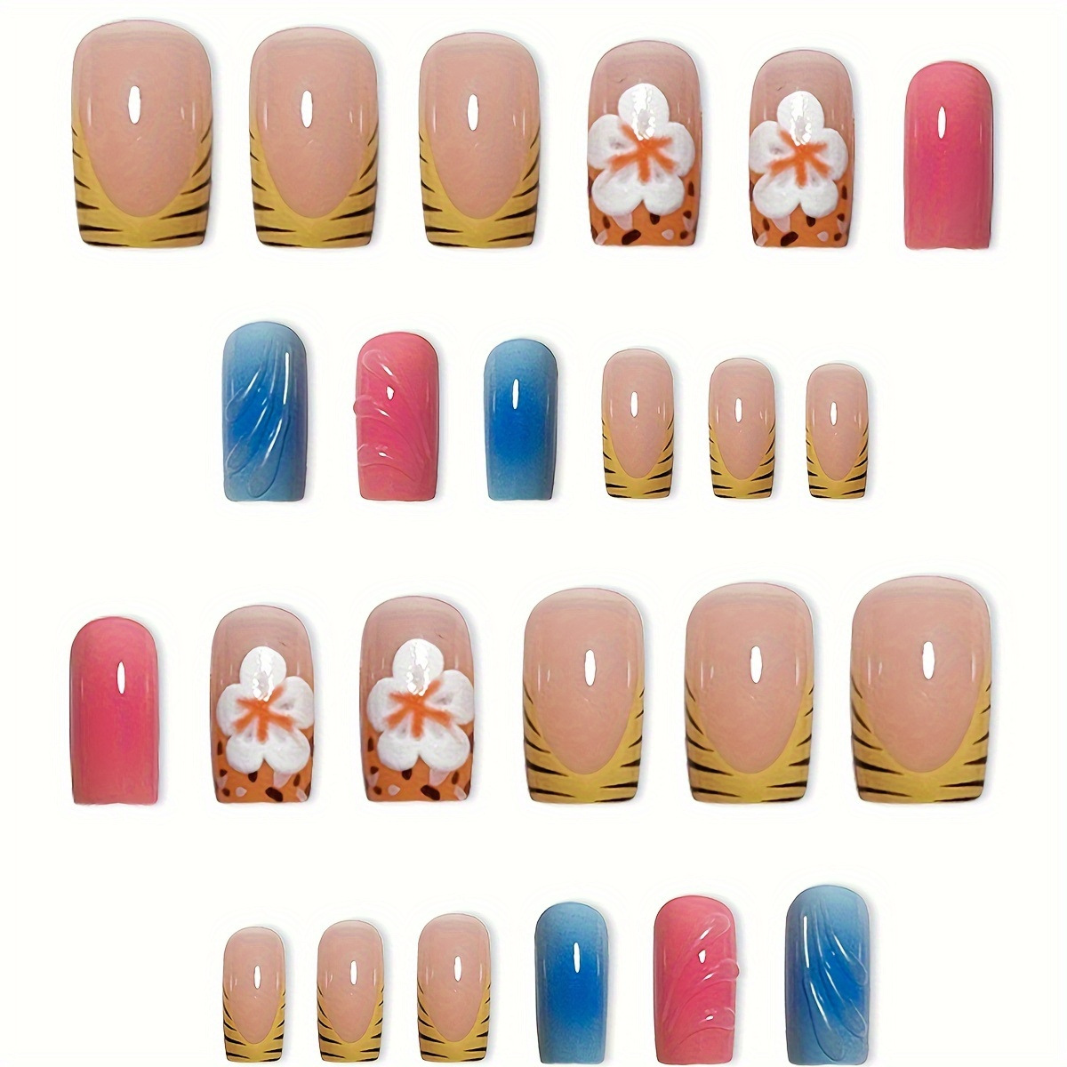 24 pçs cabeça quadrada curta u - Resin Art Flowers avaliação e preço