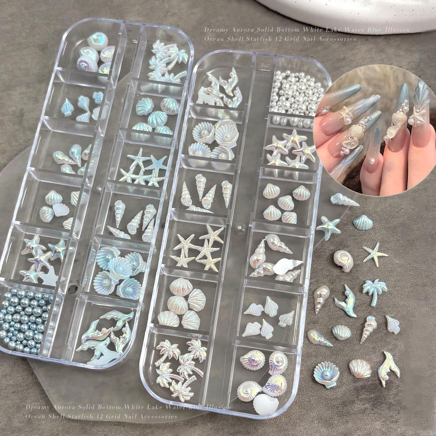 12 Grades de Decorações de Unh - Resin Art Beach Theme avaliação e preço