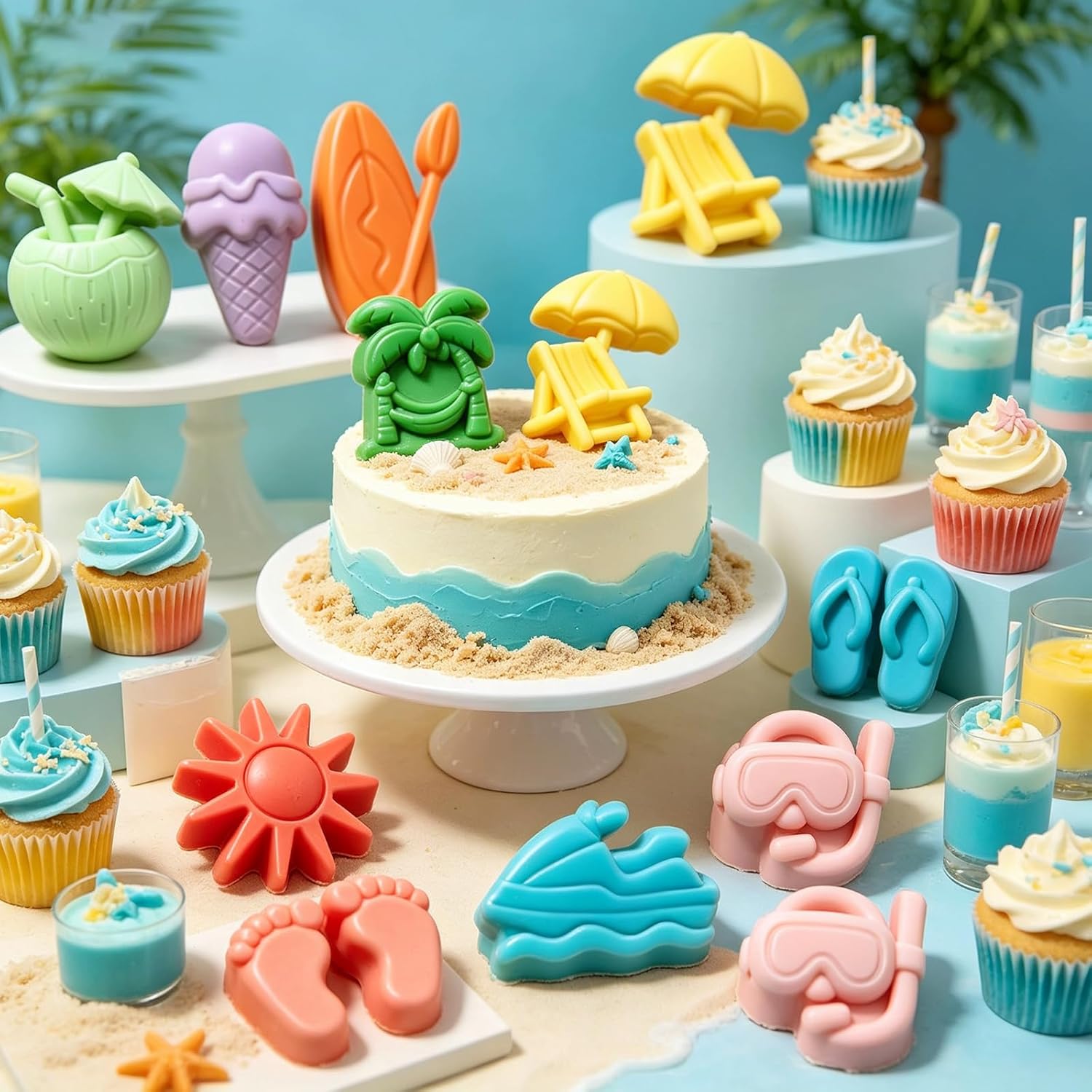 Moldes de Silicone para Praia  - Resin Art Beach Theme avaliação e preço